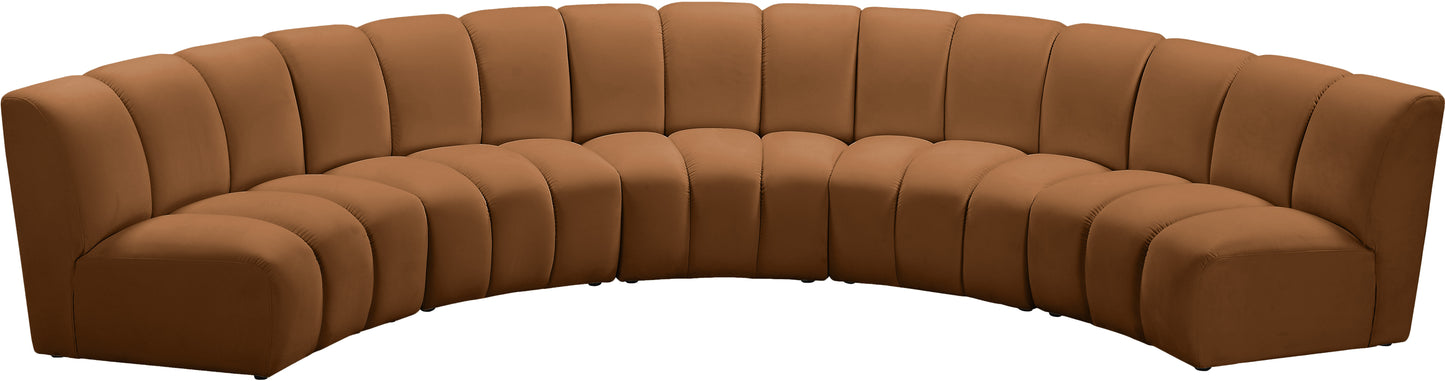 calvin saddle velvet 5pc. modular sectional