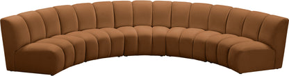 Calvin Saddle Velvet 5pc. Modular Sectional