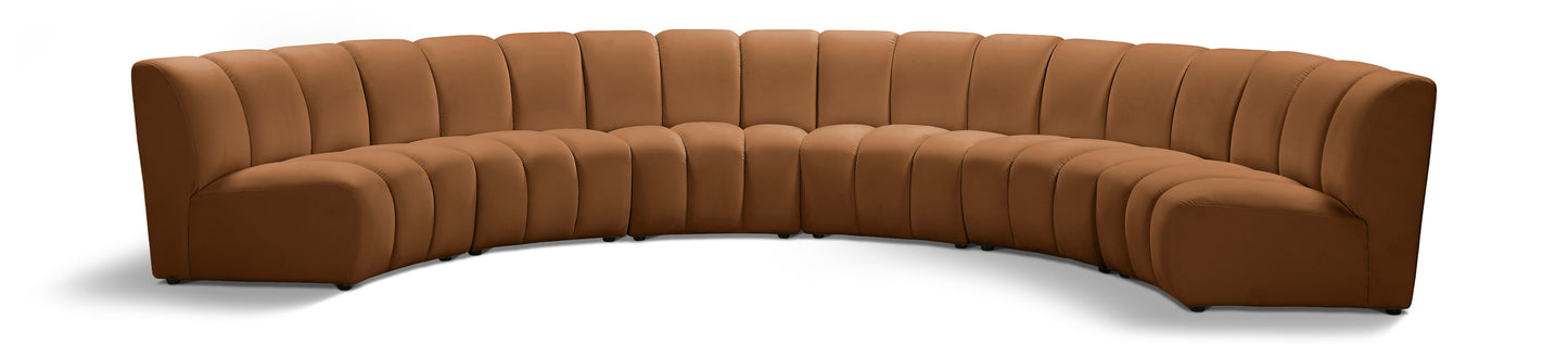 calvin saddle velvet 6pc. modular sectional