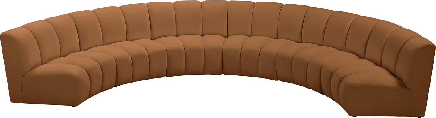 calvin saddle velvet 6pc. modular sectional