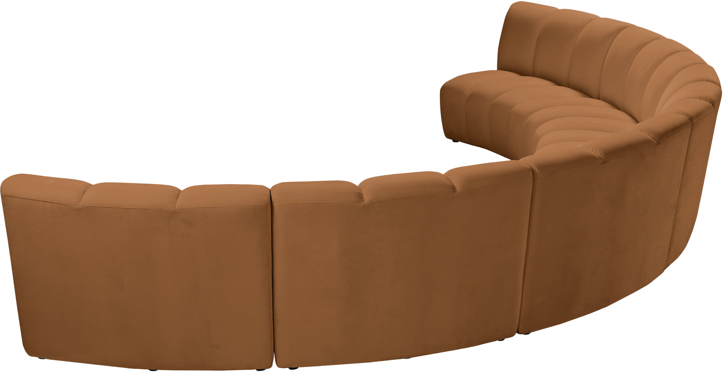 calvin saddle velvet 6pc. modular sectional