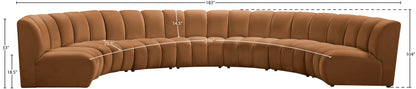 Calvin Saddle Velvet 7pc. Modular Sectional