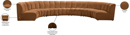 Calvin Saddle Velvet 7pc. Modular Sectional