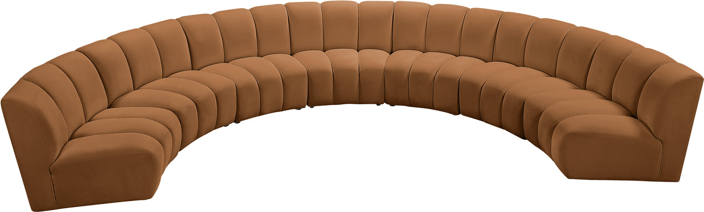 calvin saddle velvet 7pc. modular sectional