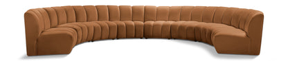 Calvin Saddle Velvet 8pc. Modular Sectional