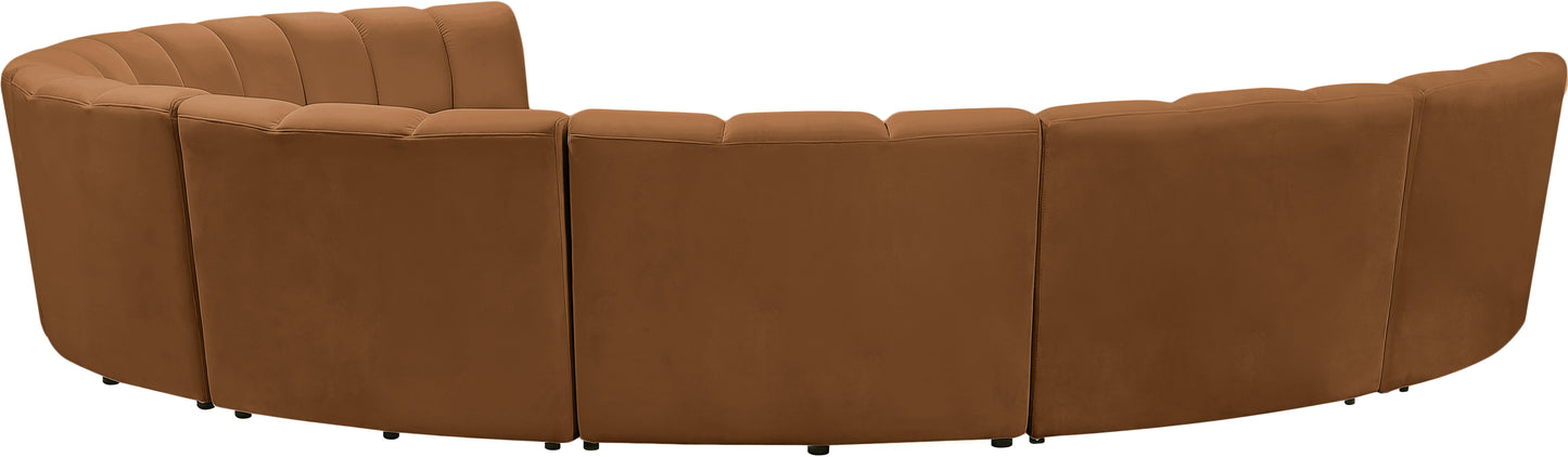 calvin saddle velvet 8pc. modular sectional