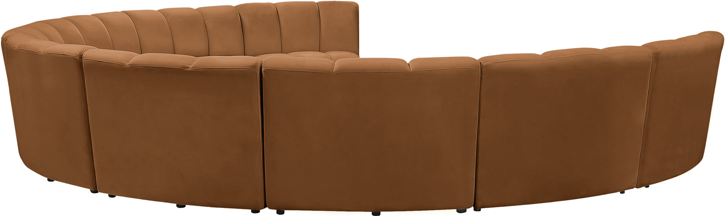 calvin saddle velvet 9pc. modular sectional