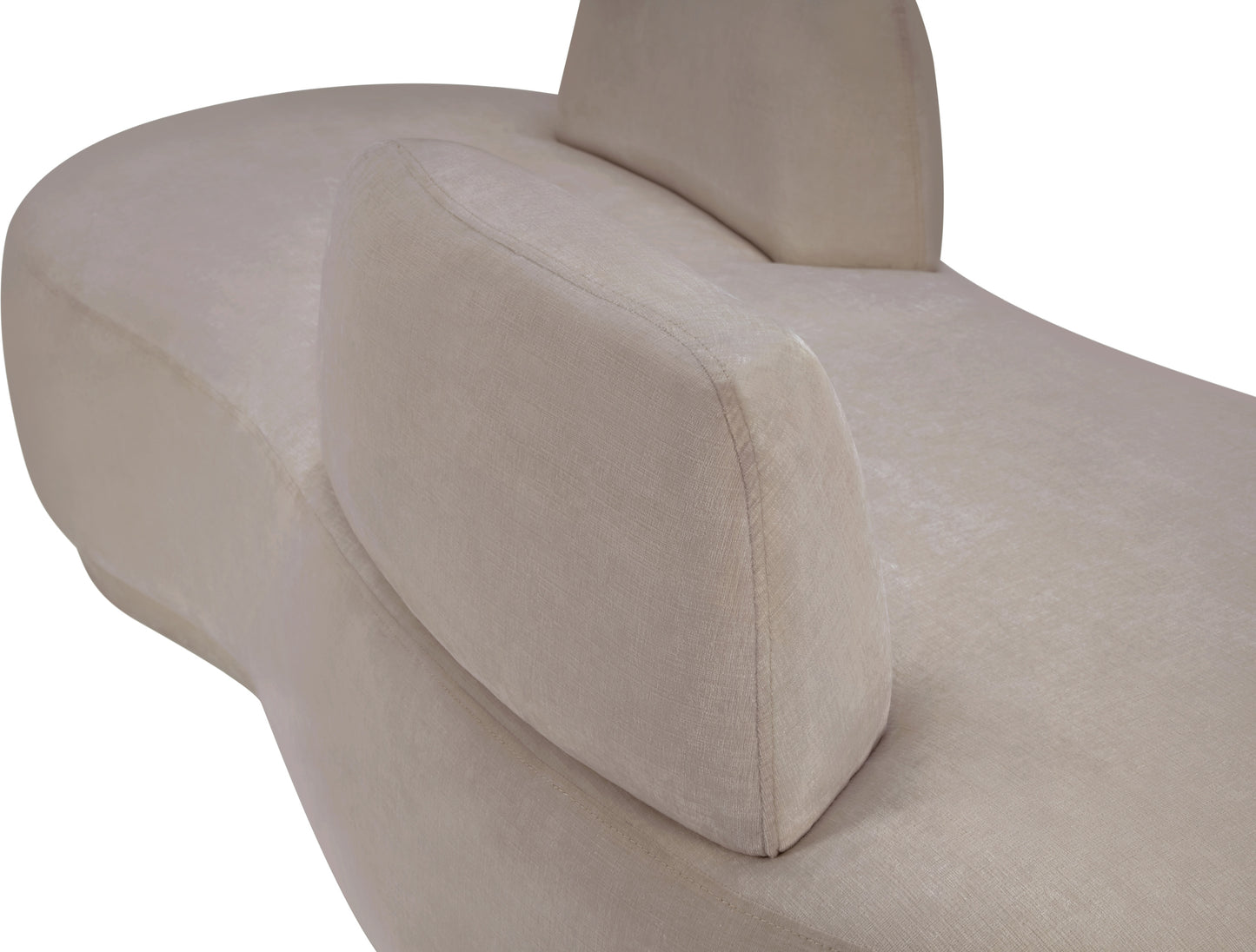 ward beige chenille fabric chaise/loveseat