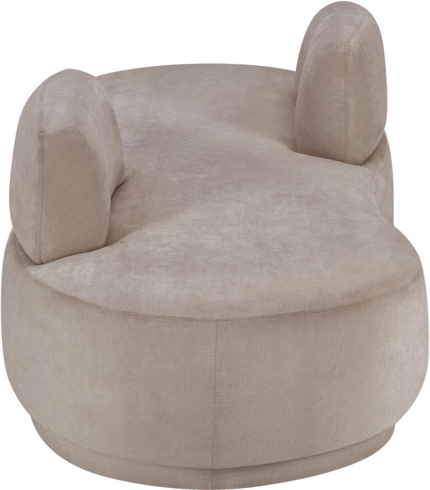 ward beige chenille fabric chaise/loveseat