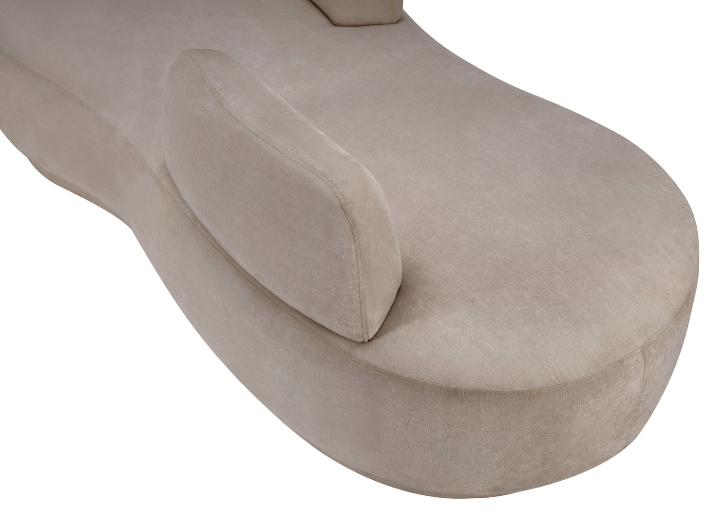 ward beige chenille fabric chaise/loveseat