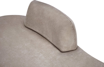 Ward Beige Chenille Fabric Chaise/Loveseat