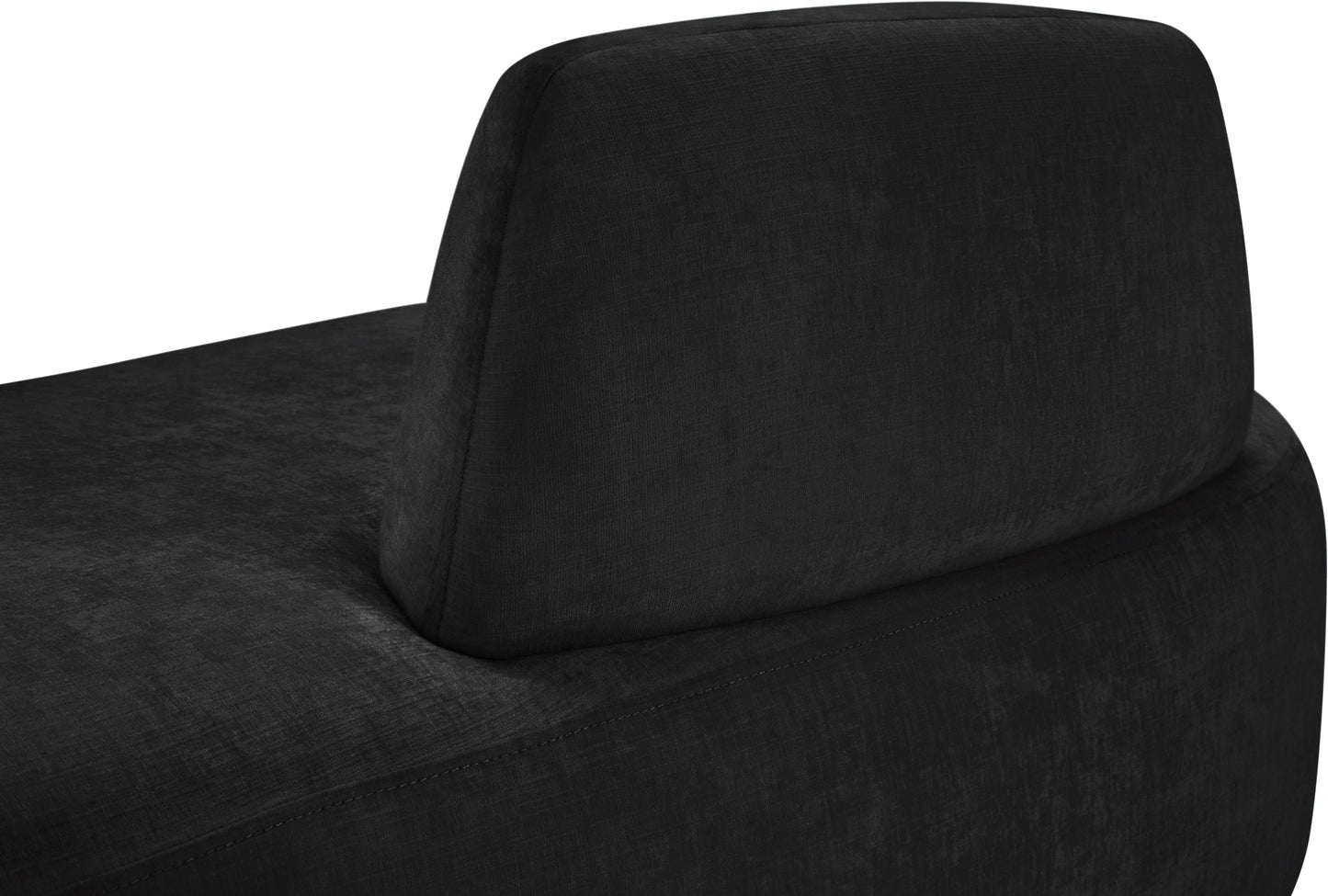 ward black chenille fabric chaise/loveseat