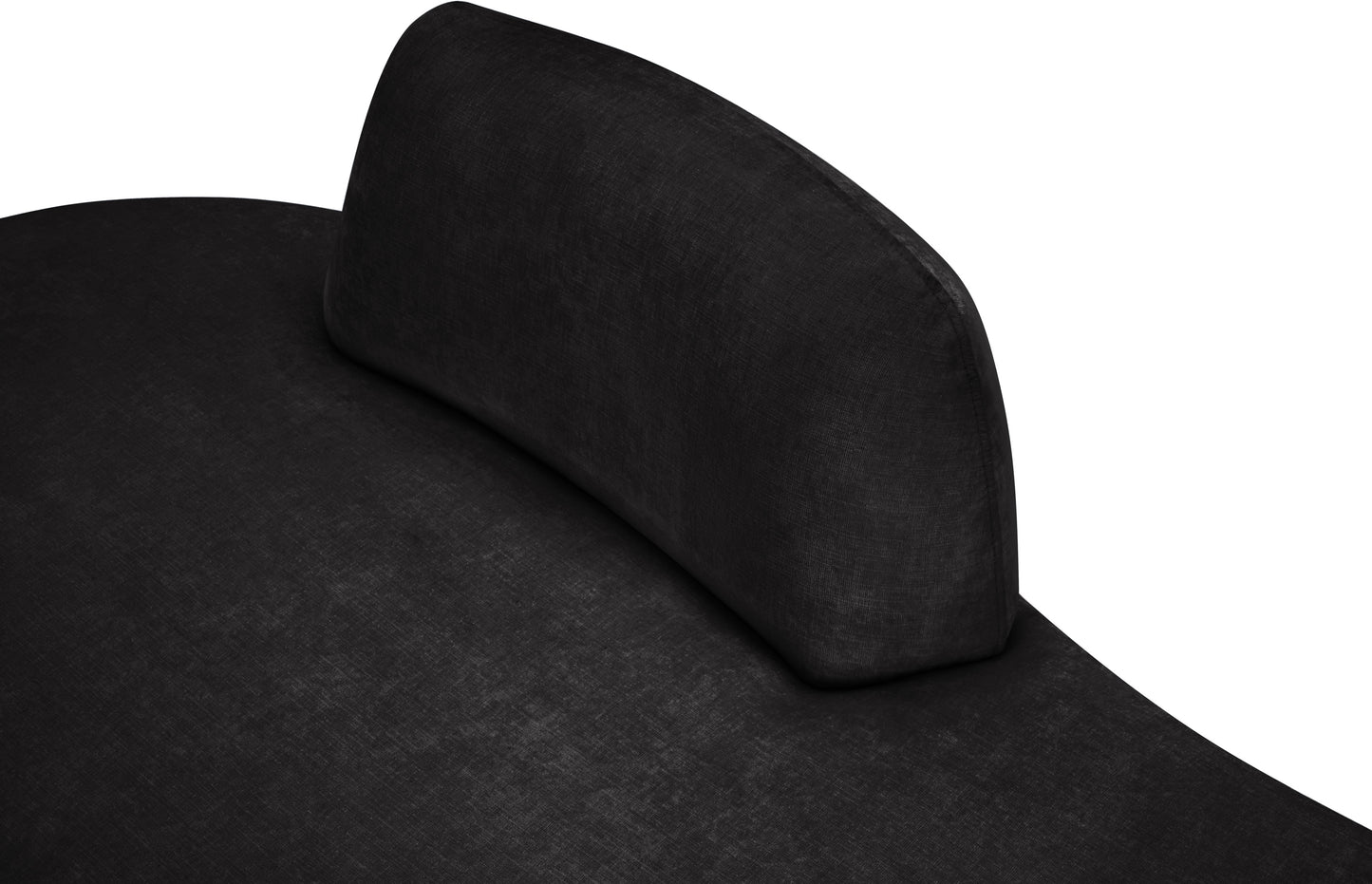 ward black chenille fabric chaise/loveseat