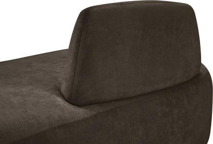 Ward Brown Chenille Fabric Chaise/Loveseat