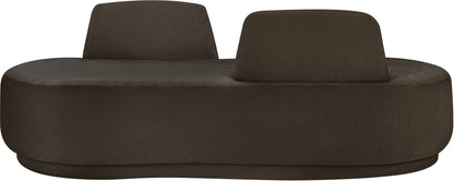 Ward Brown Chenille Fabric Chaise/Loveseat