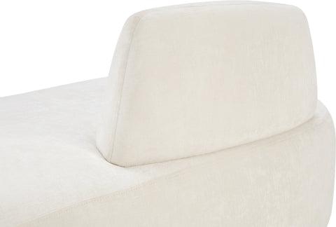 Ward Cream Chenille Fabric Chaise/Loveseat