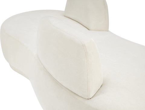 Ward Cream Chenille Fabric Chaise/Loveseat