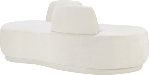 Ward Cream Chenille Fabric Chaise/Loveseat