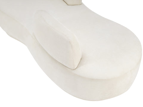 Ward Cream Chenille Fabric Chaise/Loveseat