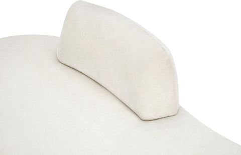 Ward Cream Chenille Fabric Chaise/Loveseat