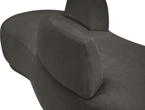 Ward Grey Chenille Fabric Chaise/Loveseat