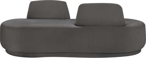 Ward Grey Chenille Fabric Chaise/Loveseat