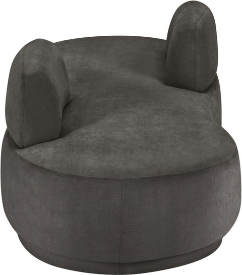 Ward Grey Chenille Fabric Chaise/Loveseat