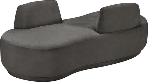 Ward Grey Chenille Fabric Chaise/Loveseat