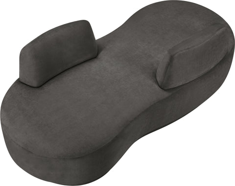 Ward Grey Chenille Fabric Chaise/Loveseat