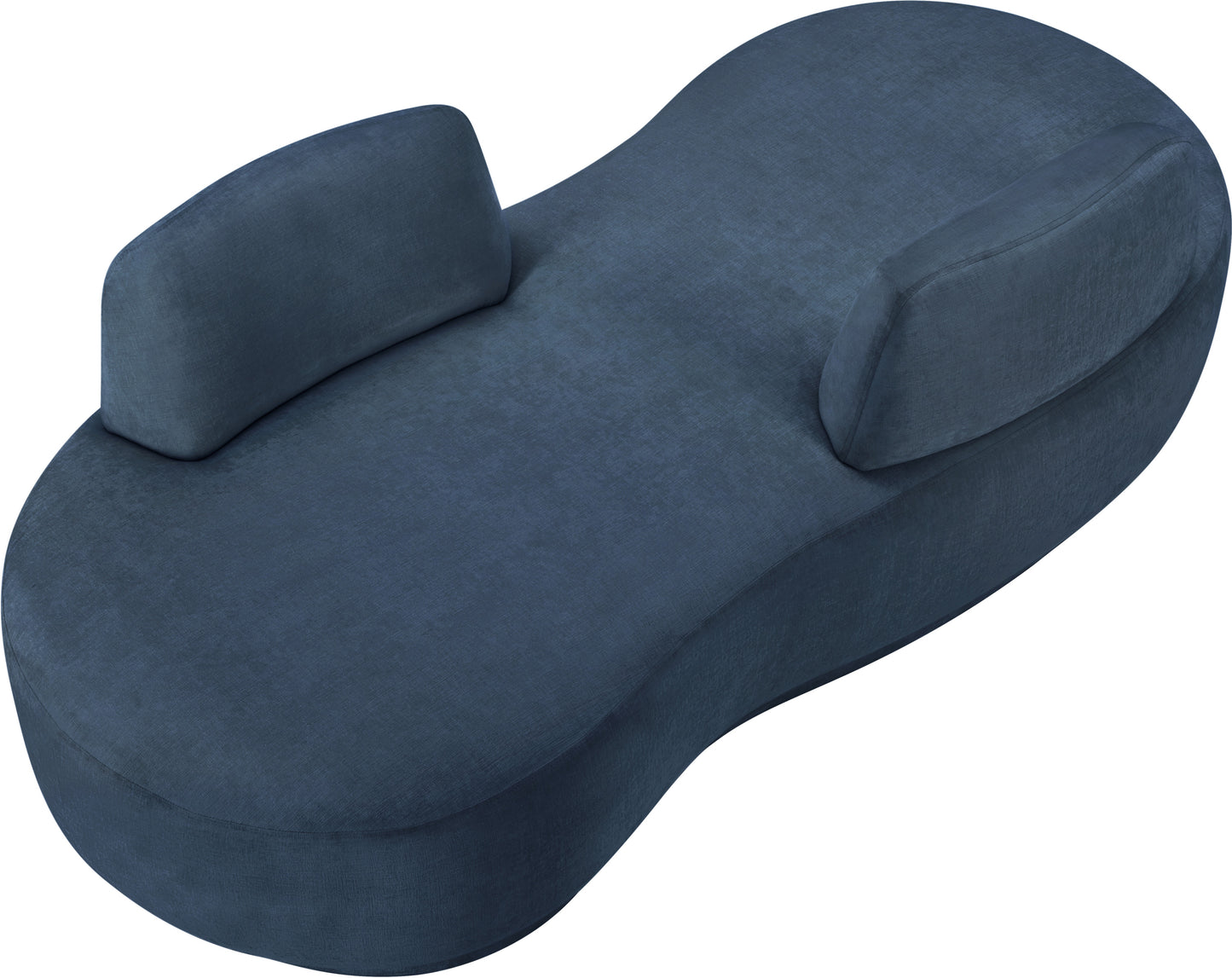 ward light blue chenille fabric chaise/loveseat