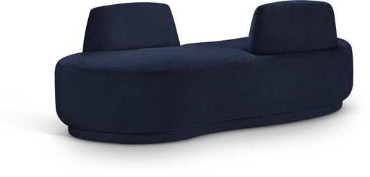 Ward Navy Chenille Fabric Chaise/Loveseat