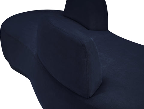 Ward Navy Chenille Fabric Chaise/Loveseat