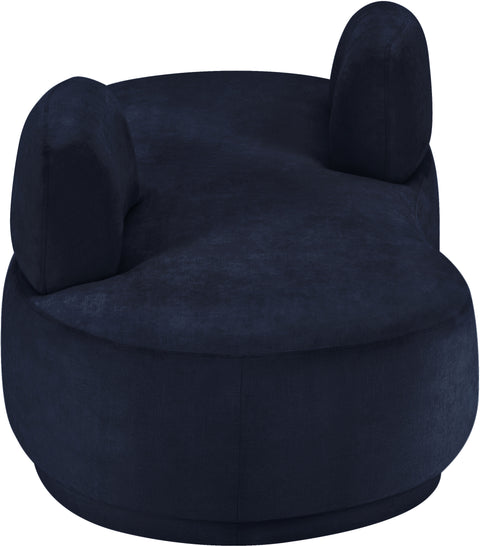 Ward Navy Chenille Fabric Chaise/Loveseat