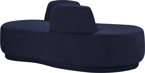 Ward Navy Chenille Fabric Chaise/Loveseat