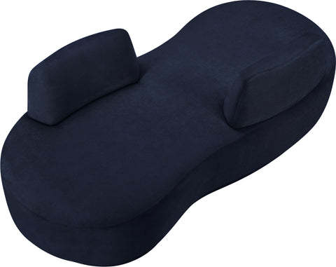 Ward Navy Chenille Fabric Chaise/Loveseat