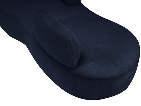 Ward Navy Chenille Fabric Chaise/Loveseat