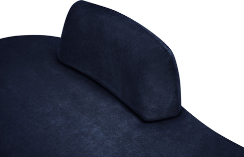 Ward Navy Chenille Fabric Chaise/Loveseat