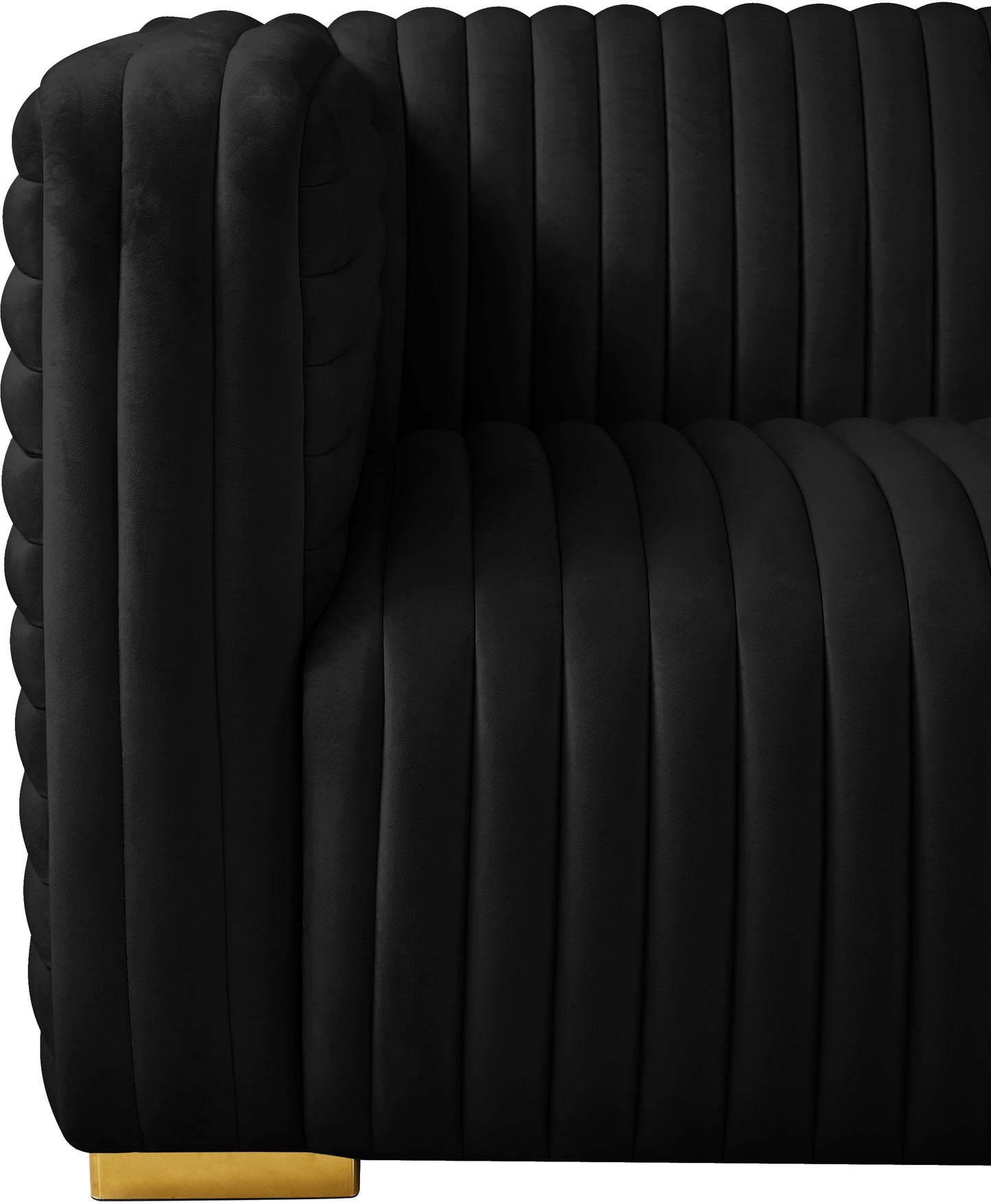 selena black velvet chair c