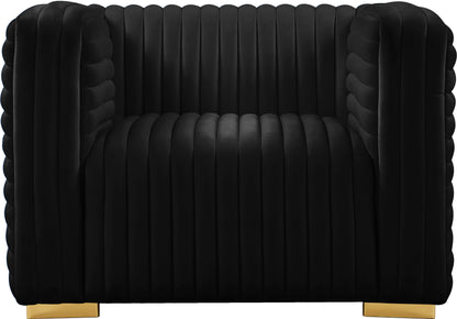 Selena Black Velvet Chair C