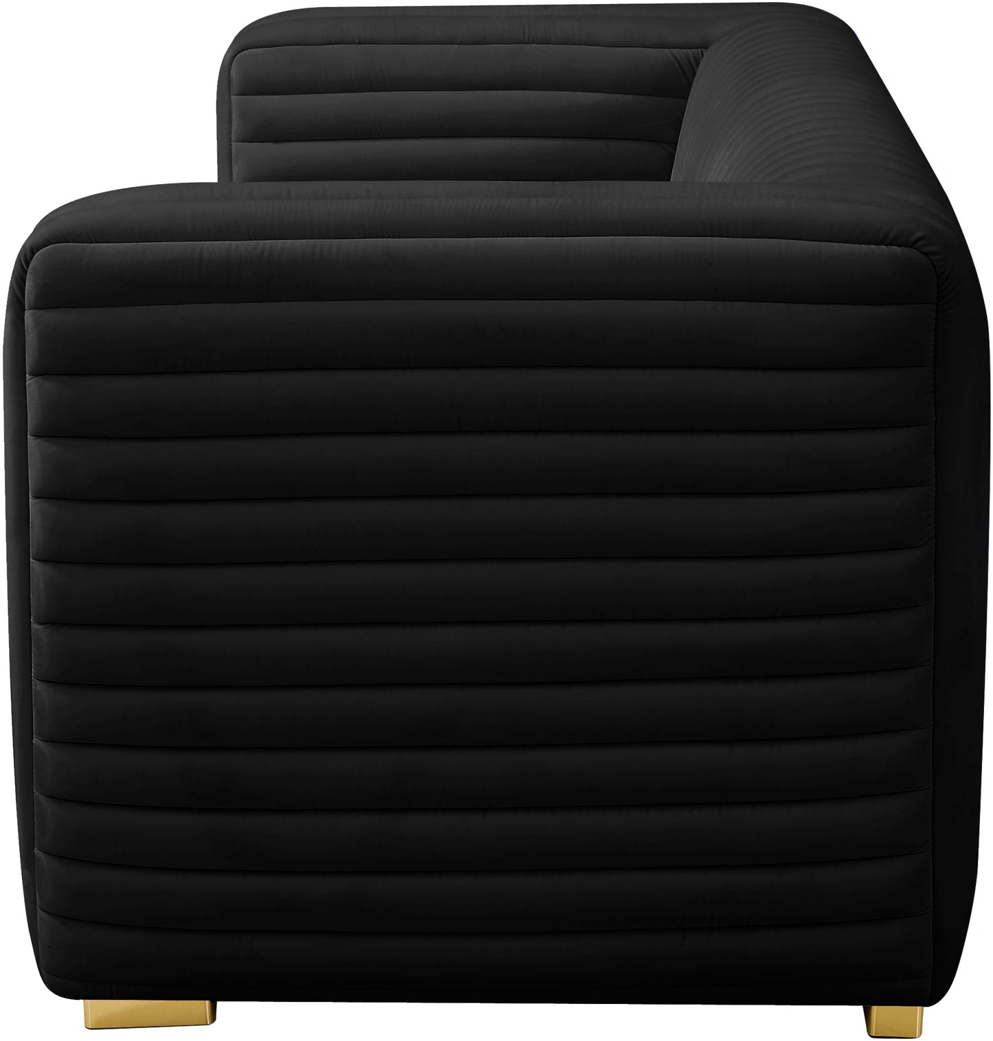 selena black velvet loveseat l