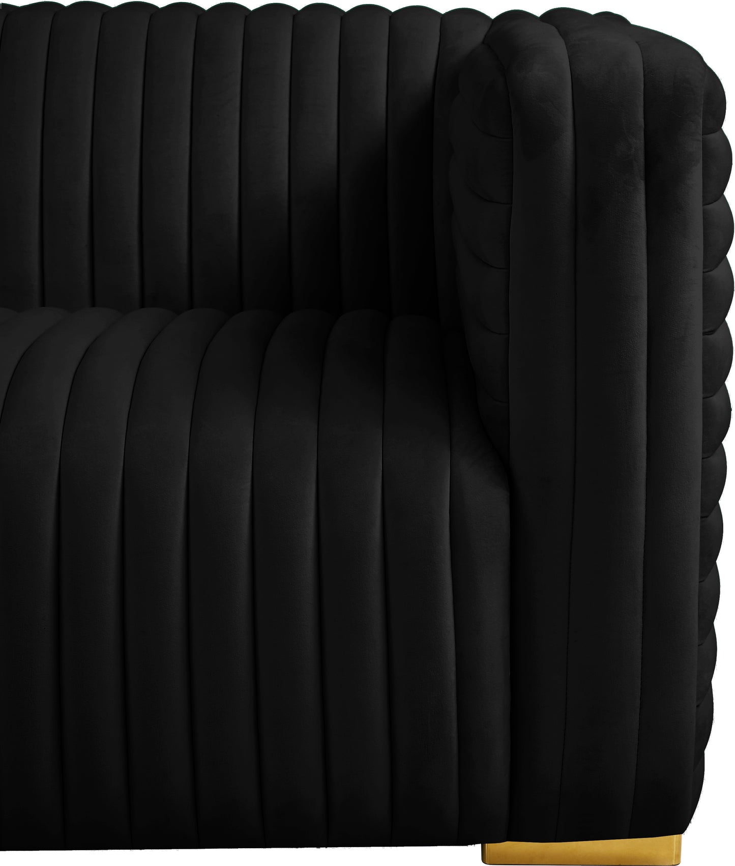 selena black velvet sofa s