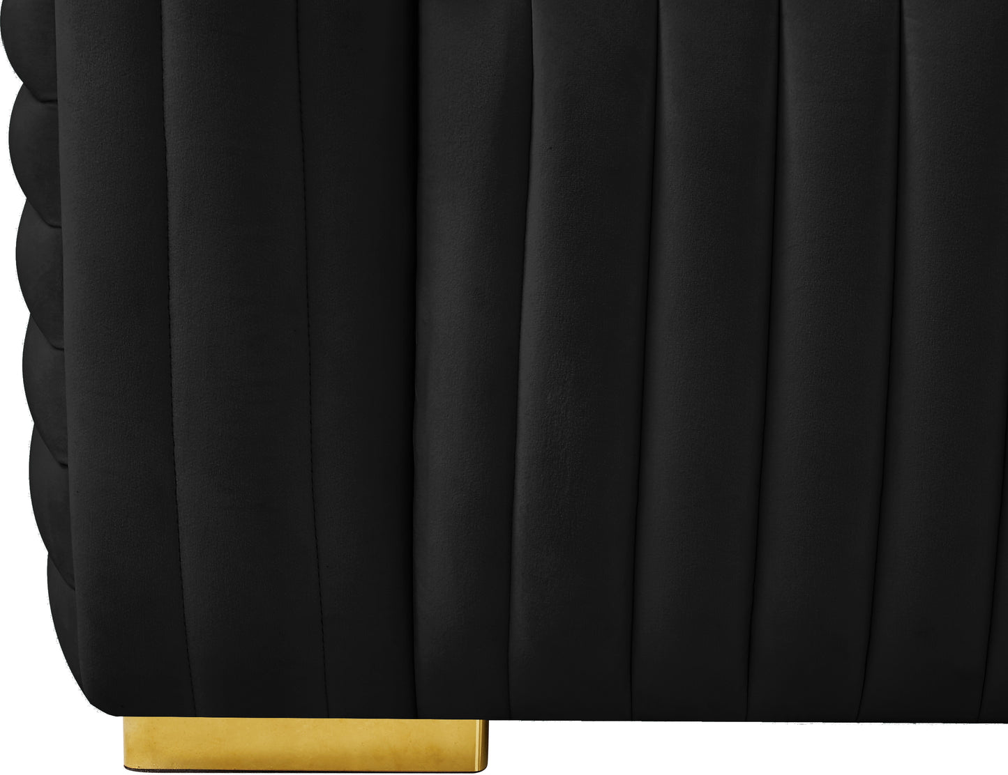 selena black velvet sofa s