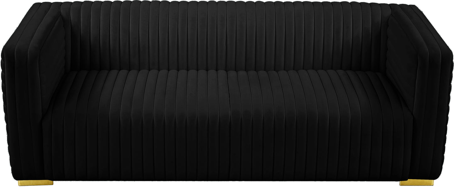 selena black velvet sofa s