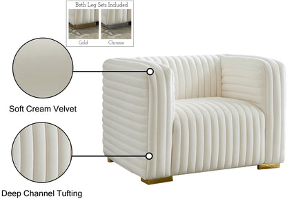 Selena Cream Velvet Chair C