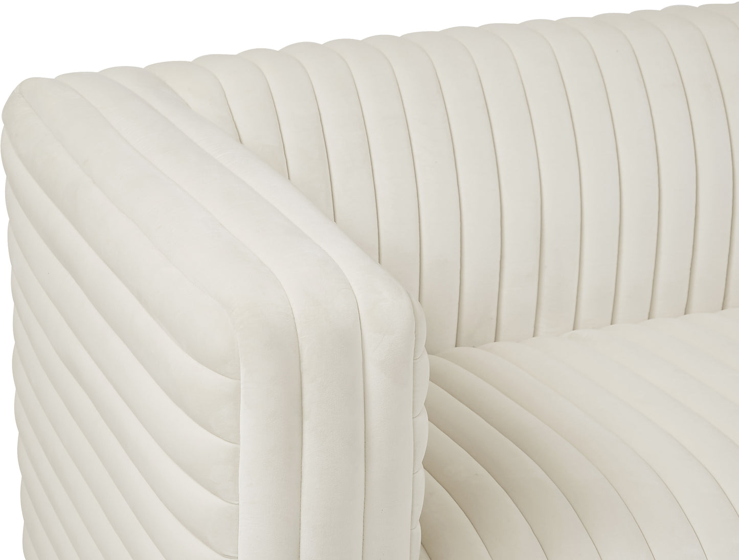 selena cream velvet chair c