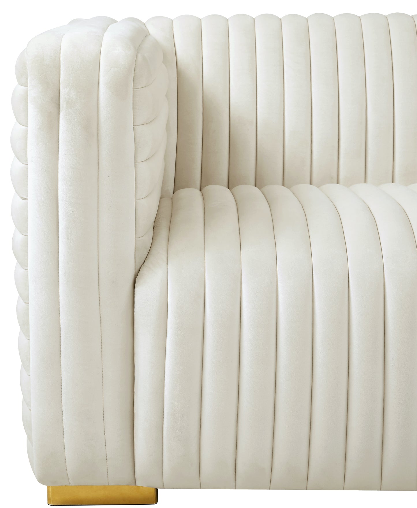 selena cream velvet chair c