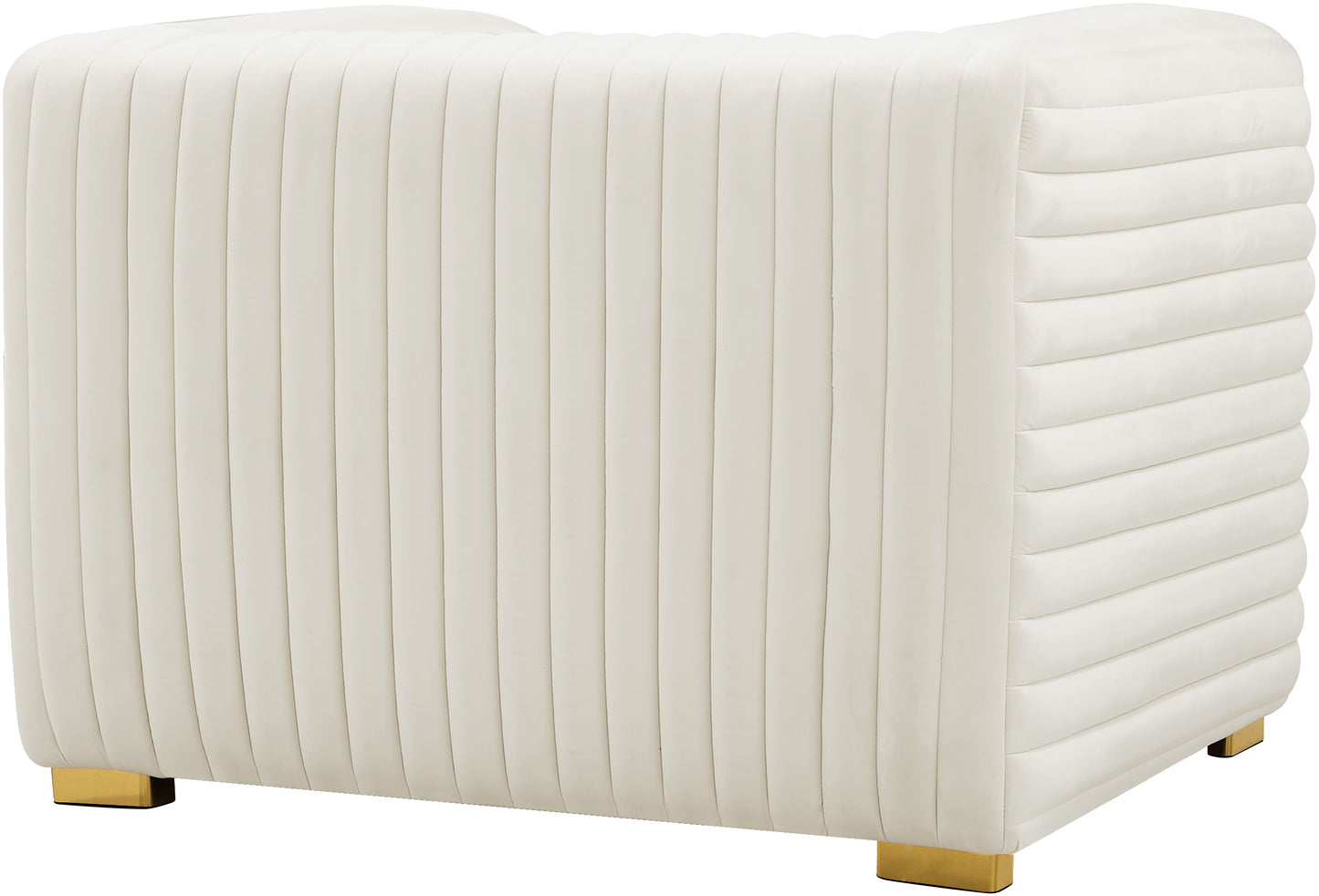 selena cream velvet chair c