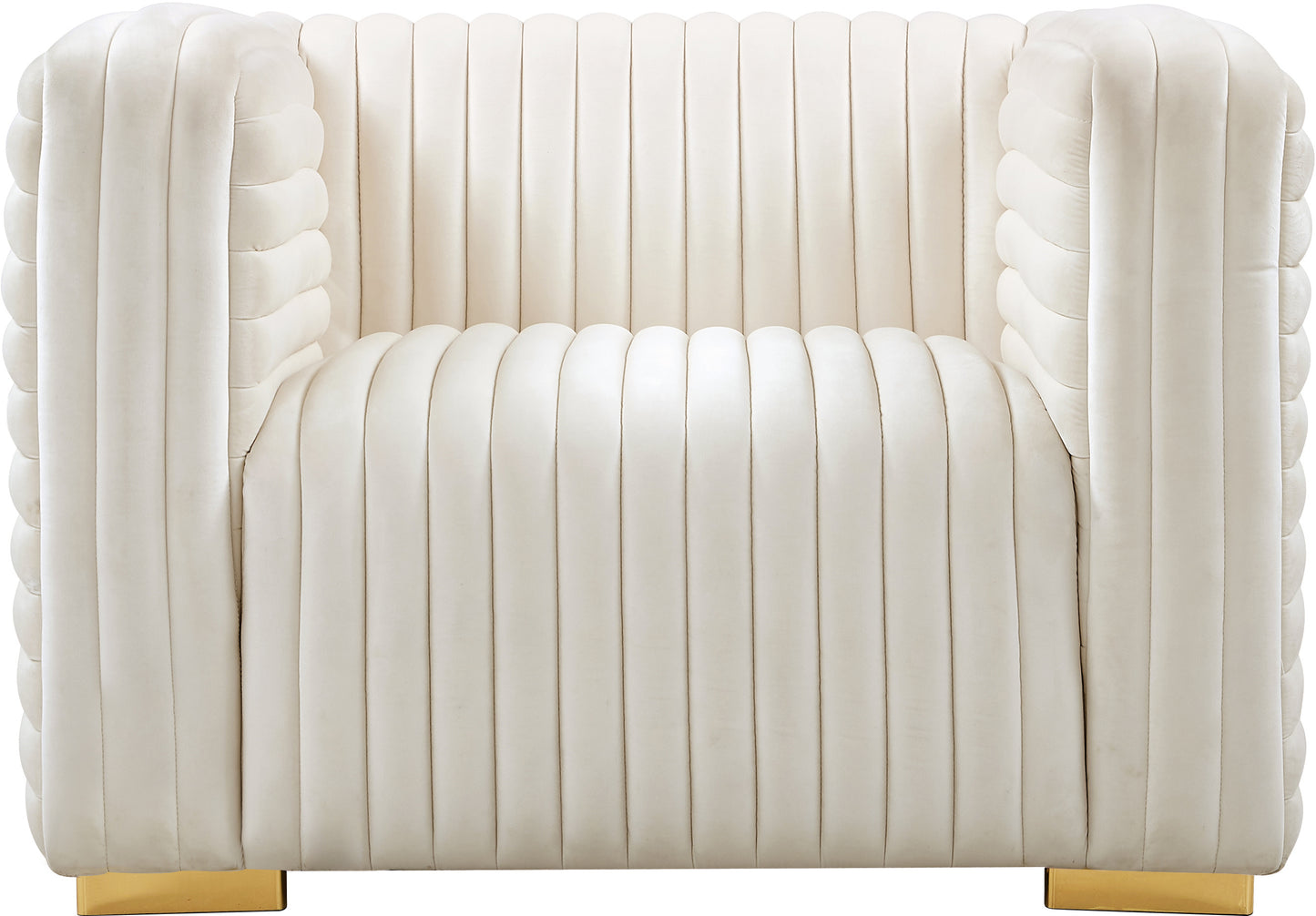 selena cream velvet chair c