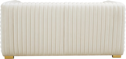 Selena Cream Velvet Loveseat L