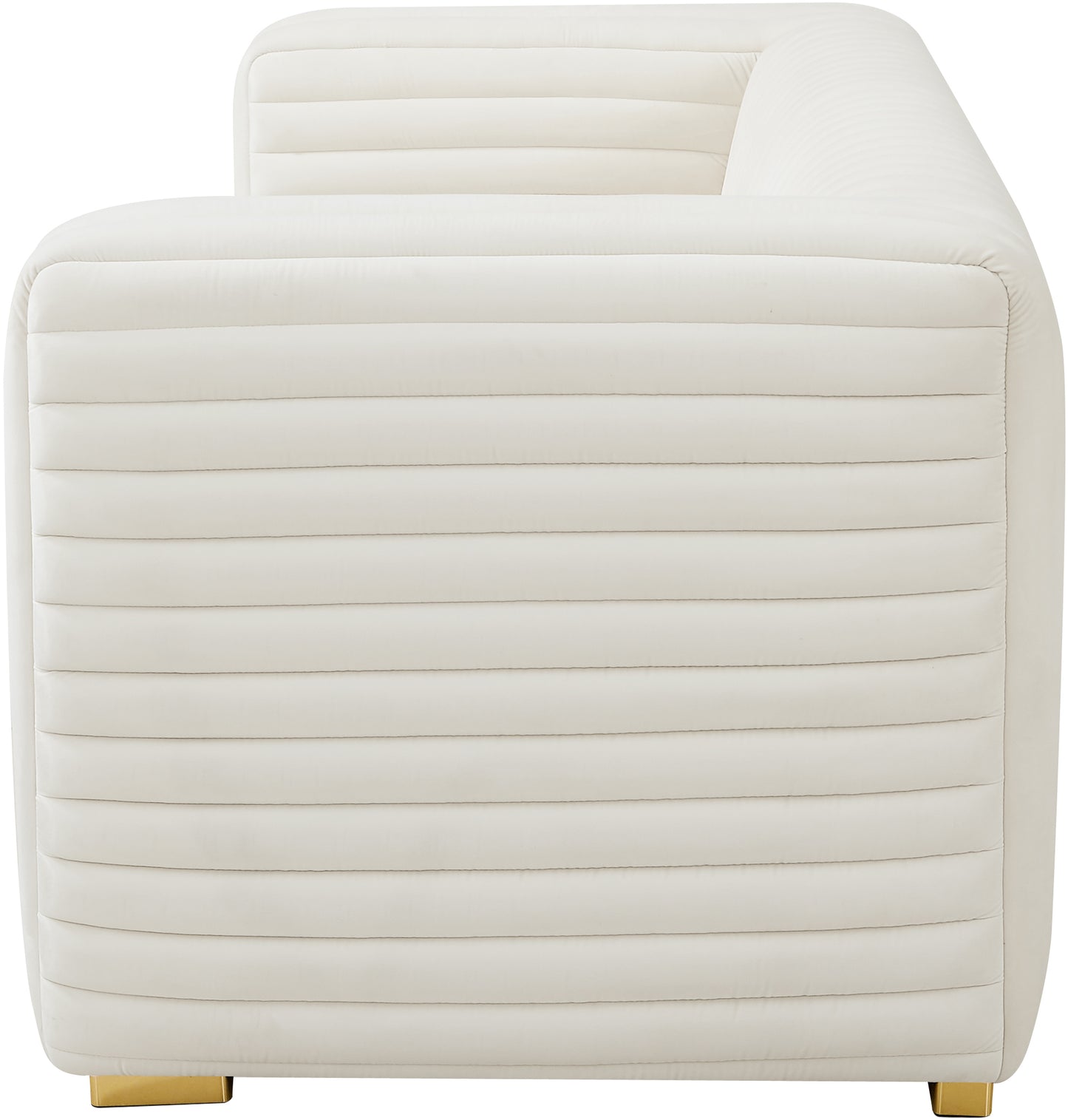 selena cream velvet loveseat l